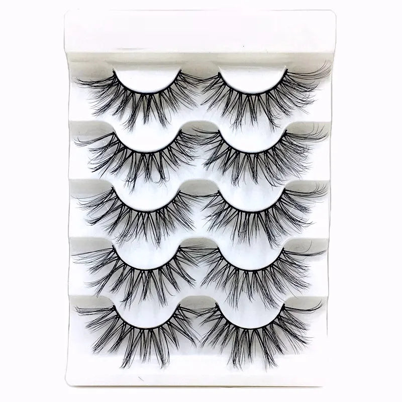 NEW 2-5 pairs Mink Eyelashes 3D False lashes Thick Crisscross Makeup Eyelash Extension Natural Volume Soft Fake Eye Lashes