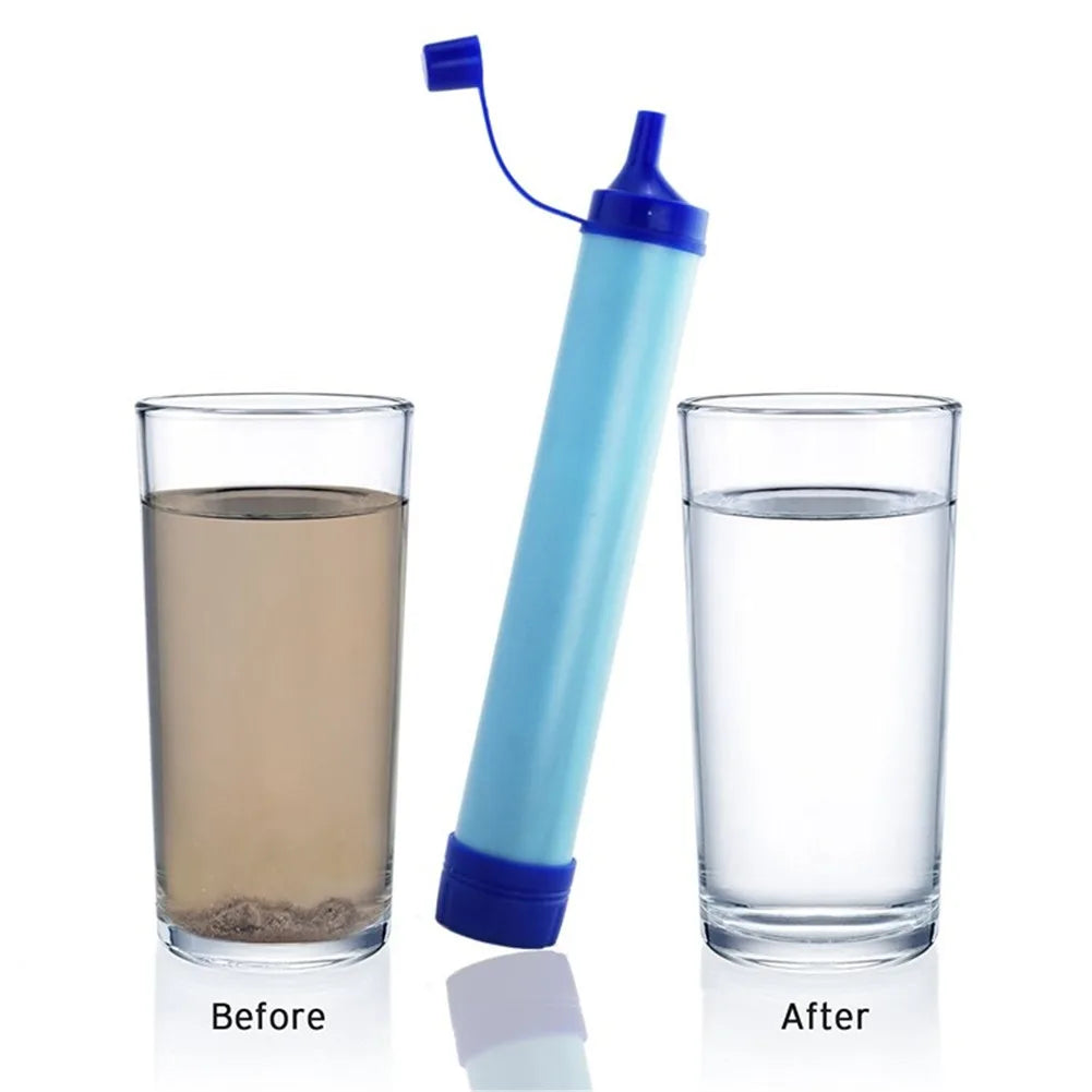 Outdoor Emergency Life Survival Portable Purifier Water Filter Filtration Straws