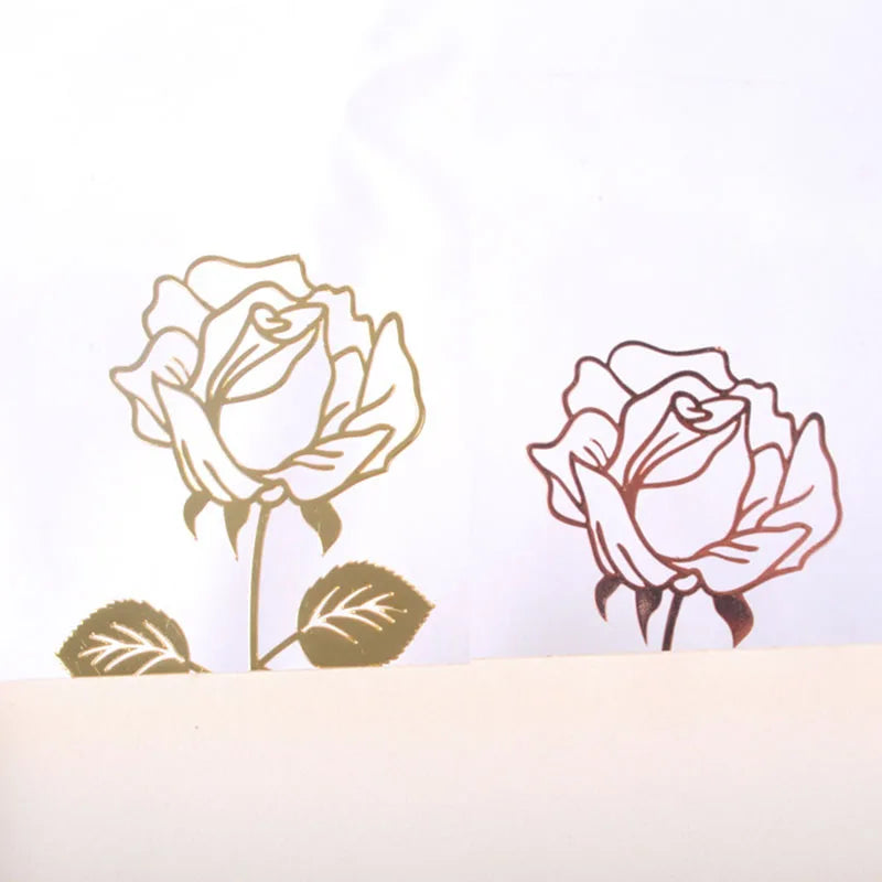 1PC Beautiful Rose Gold Metal Bookmark Fashion Electroplated Rose Gold Clips for Books Paper Creative