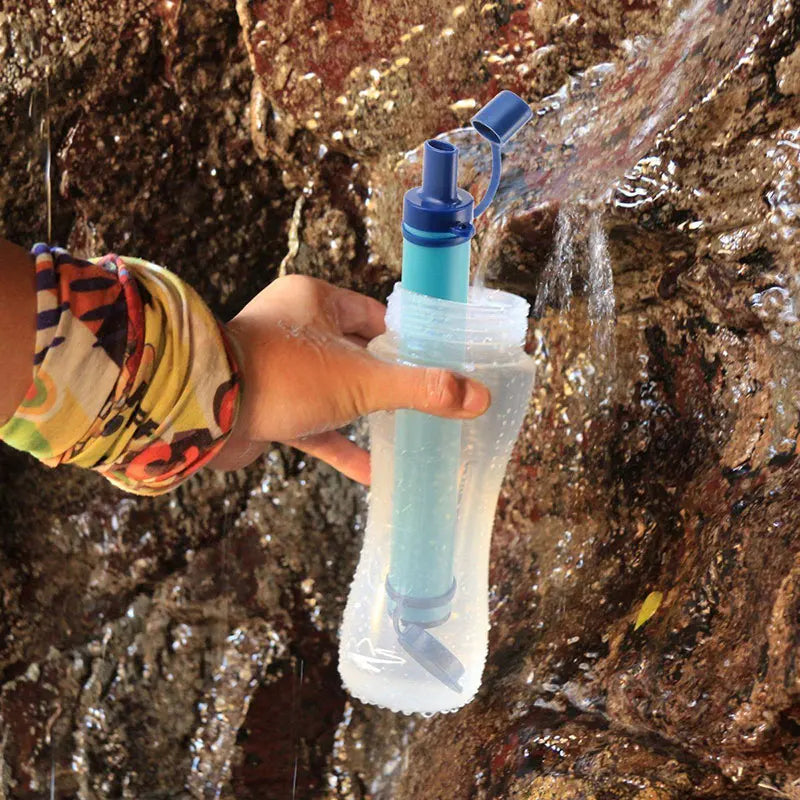 Outdoor Emergency Life Survival Portable Purifier Water Filter Filtration Straws