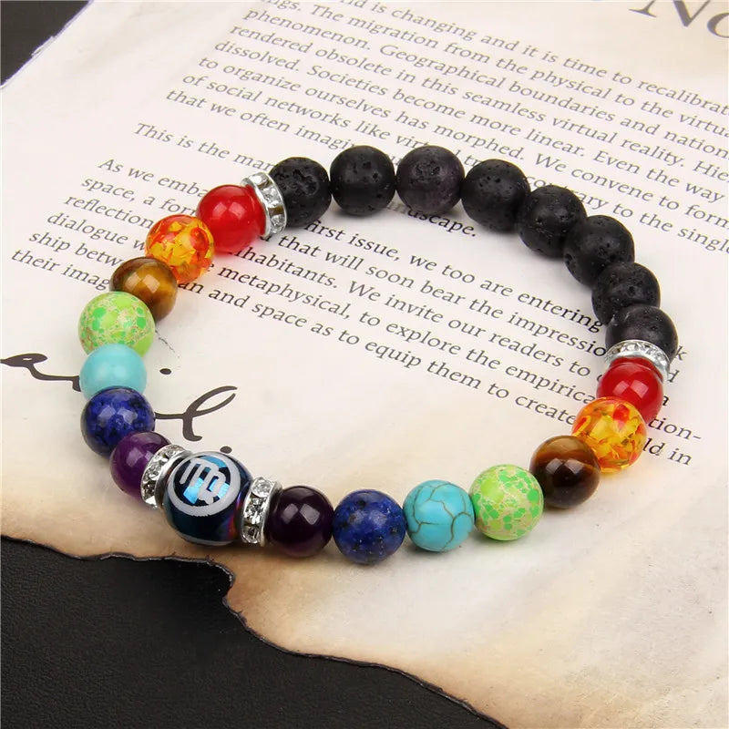 7 Chakra Bracelet Natural Stone Bead 12 Constellation Bracelets for Men Women Zodiac Crystal Healing  Meditation