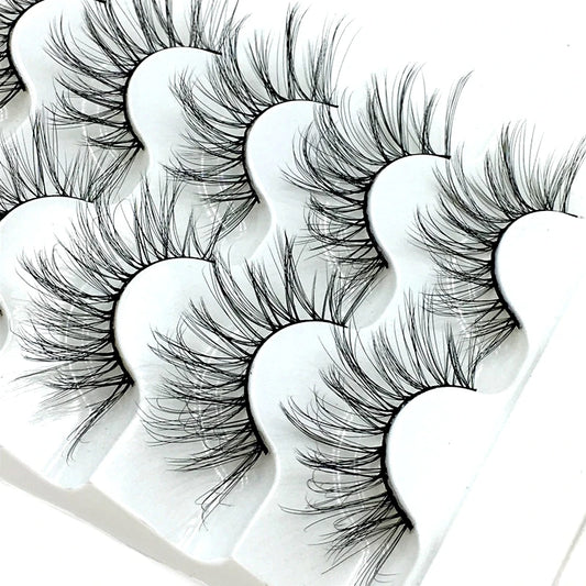 NEW 2-5 pairs Mink Eyelashes 3D False lashes Thick Crisscross Makeup Eyelash Extension Natural Volume Soft Fake Eye Lashes