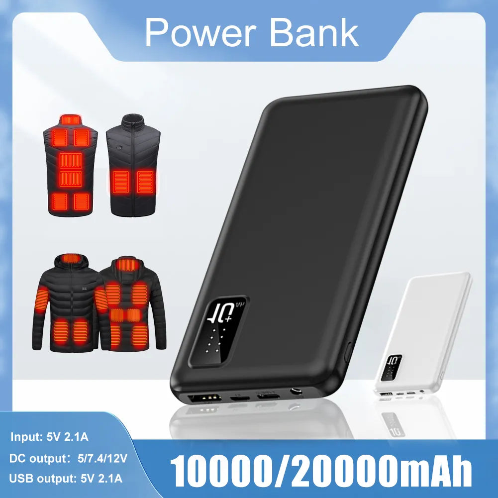 Ultra-Compact 5v High-Speed Portable Power Bank (For Heated Vest and Jacket-Stay Warm Anywhere!!