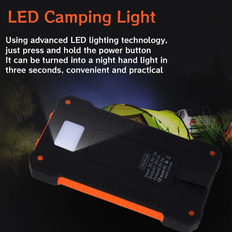 Portable Large Capacity Solar Power Charging Bank (20,000mAh Battery )