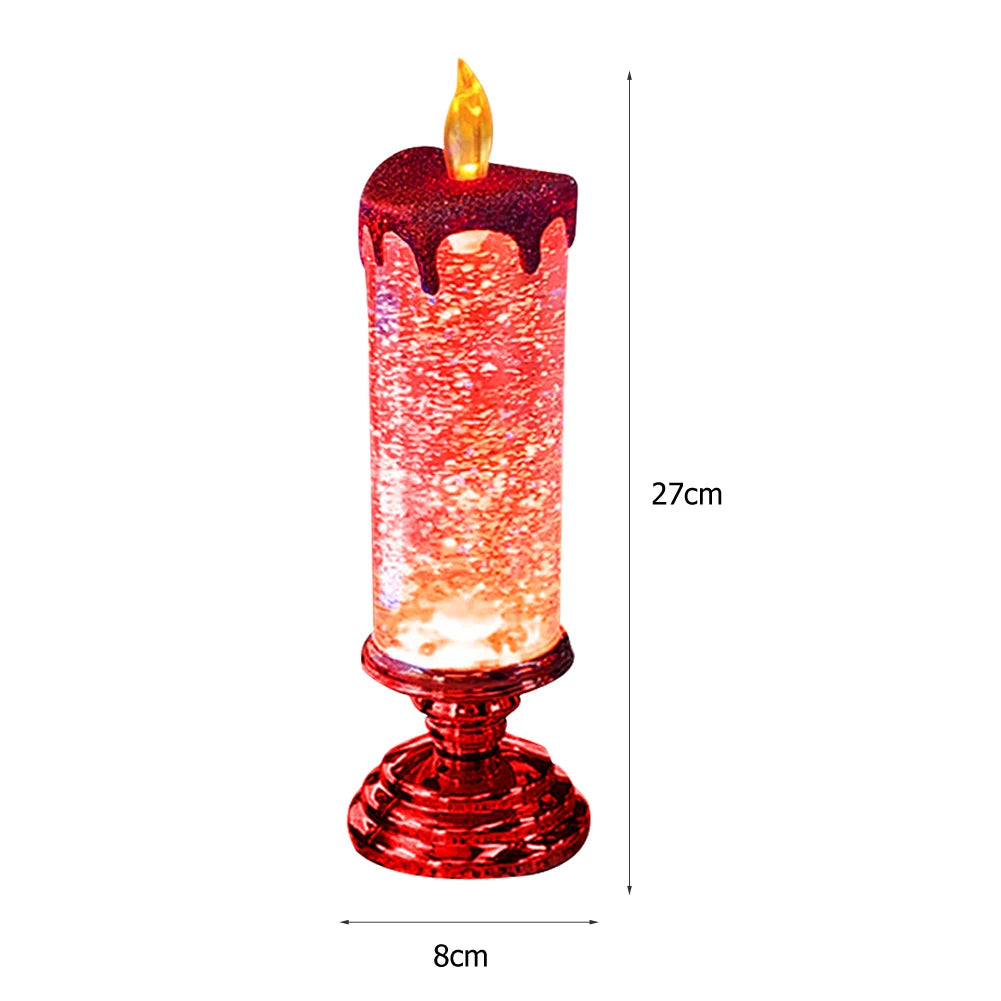 Crystal LED Electronic Candle Crystal Candles 7-color Gradient Party Atmosphere for Christmas Birthday Wedding