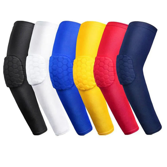 While Worth It 1 PC Honeycomb Basketball Elbow Support Pads Brace for Fitness Protector Elastic Arm Compression Sleeves Volleyball