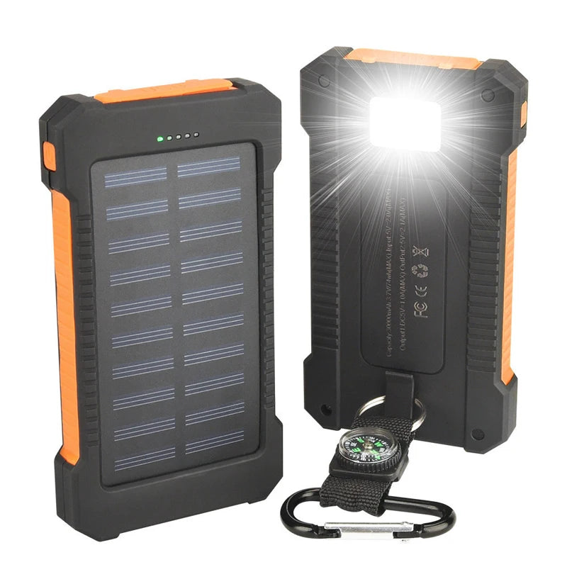 Portable Large Capacity Solar Power Charging Bank (20,000mAh Battery )