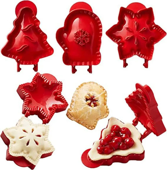 DIY Fall Hand Pie Molds Set Mini Pie Mould Dough Press Mold Tools Christmas Halloween Baking Pie Molds Christmas Tree Snowflake