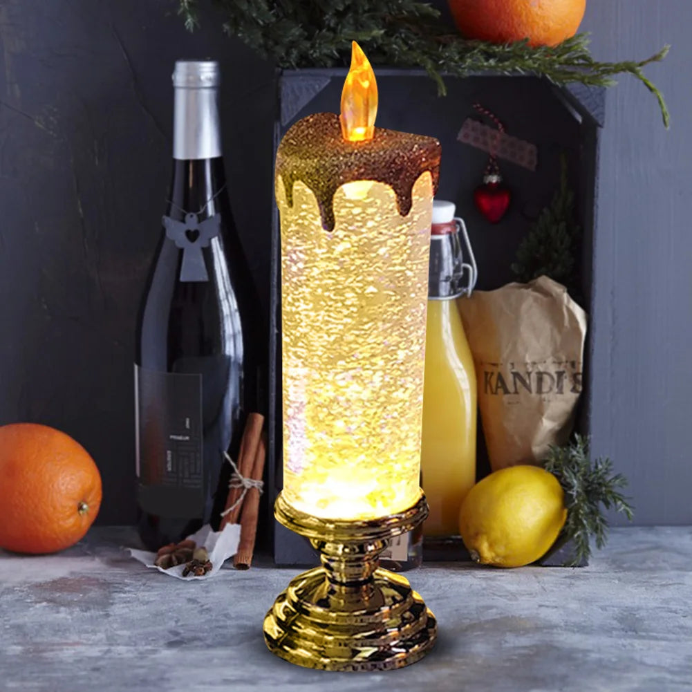 Crystal LED Electronic Candle Crystal Candles 7-color Gradient Party Atmosphere for Christmas Birthday Wedding