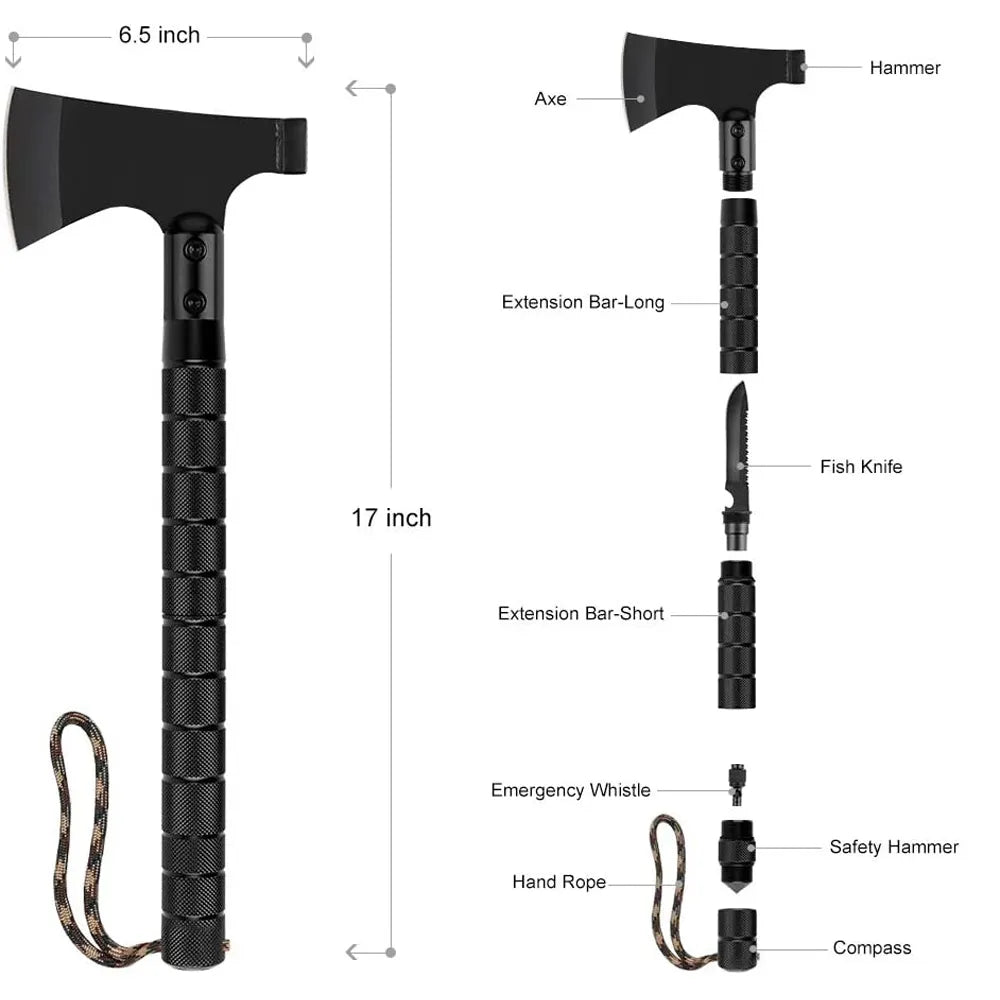 Multi-function Survival Axe Portable Foldable Tactical Tomahawk Outdoor Camping Tourist Firewood Chopping Axes Multi Tool Kit