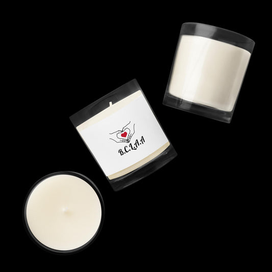 Glass jar soy wax candle