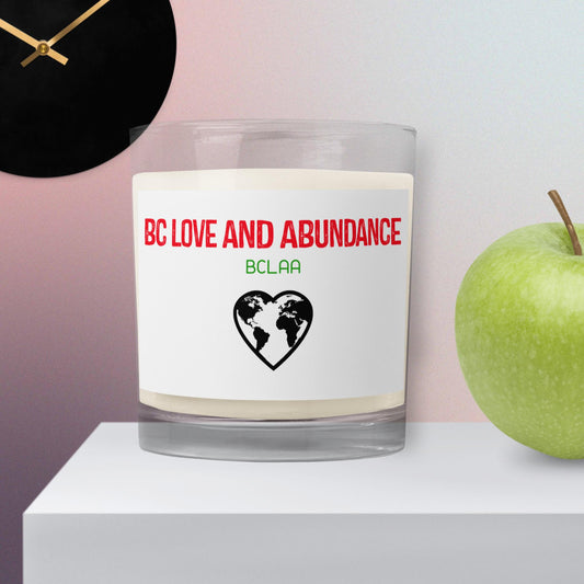 Glass jar soy wax candle