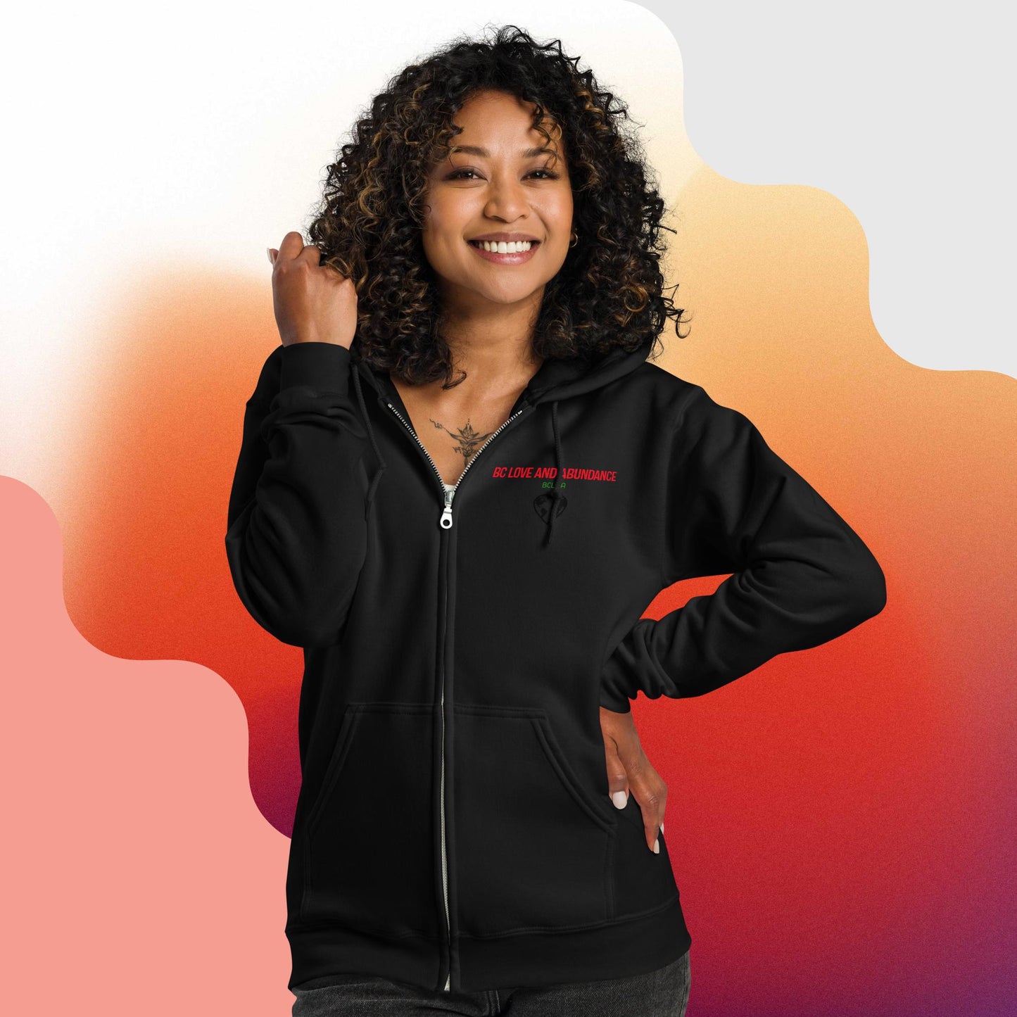 BC Love and Abundance Unisex heavy blend zip hoodie