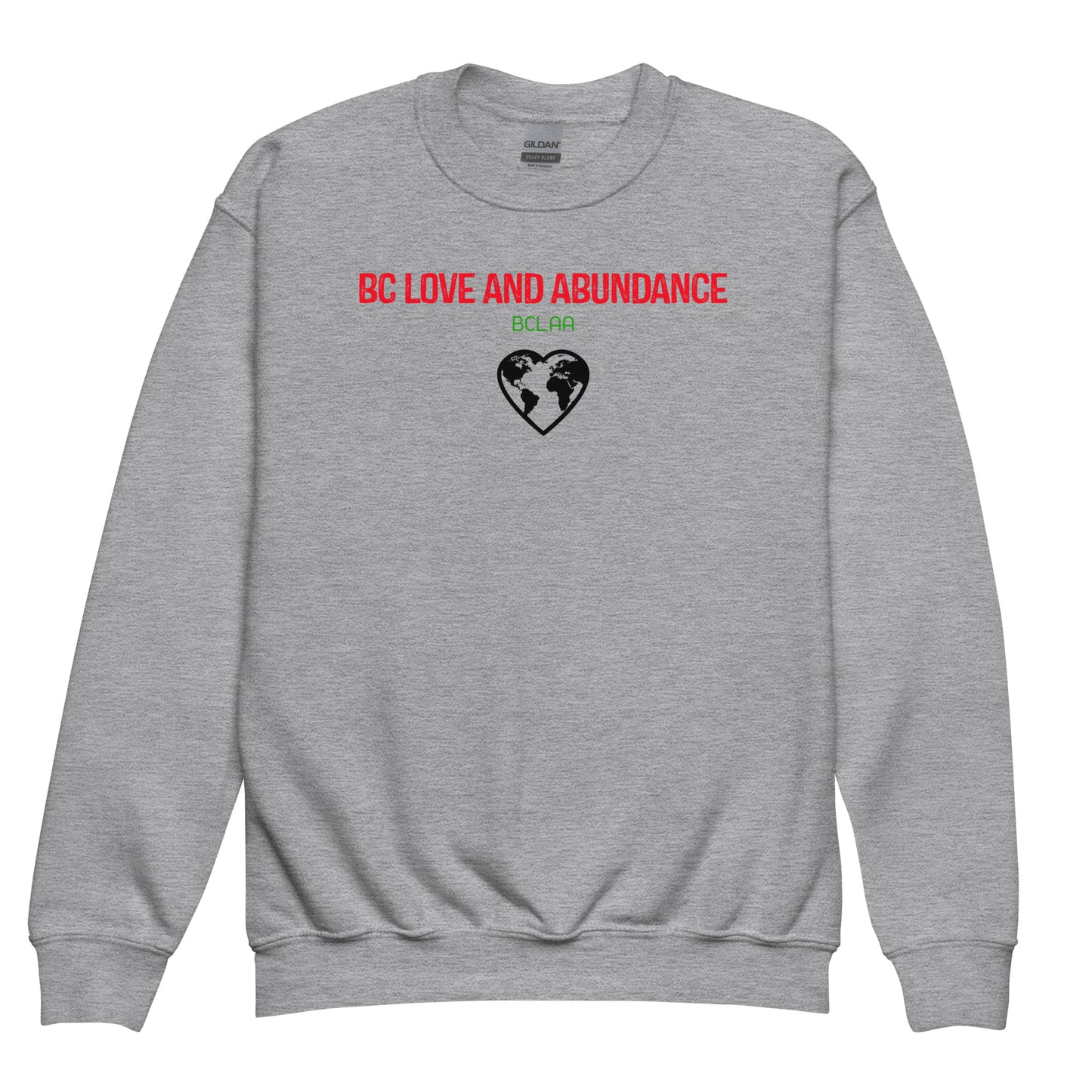 BC Love and Abundance Youth crewneck sweatshirt