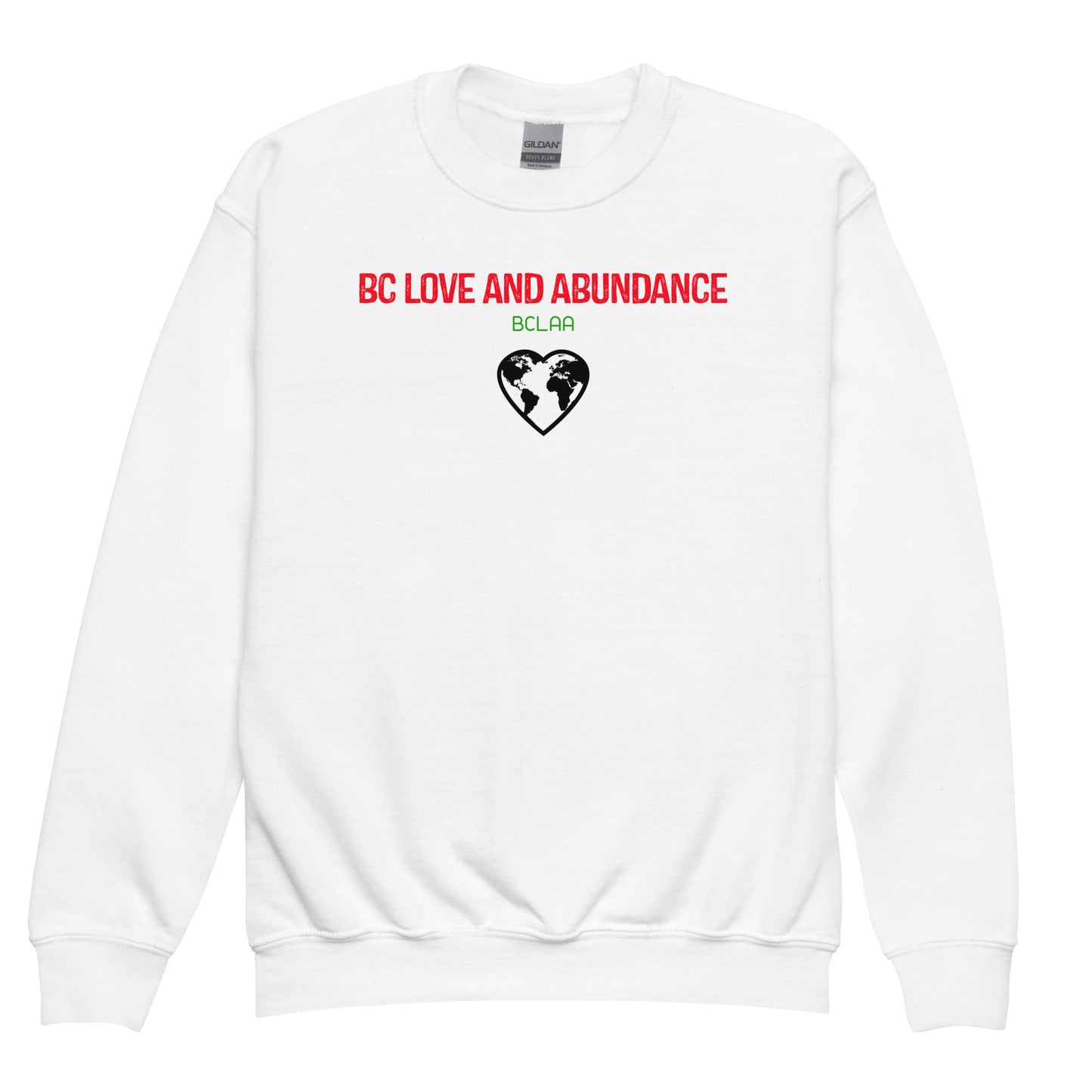 BC Love and Abundance Youth crewneck sweatshirt