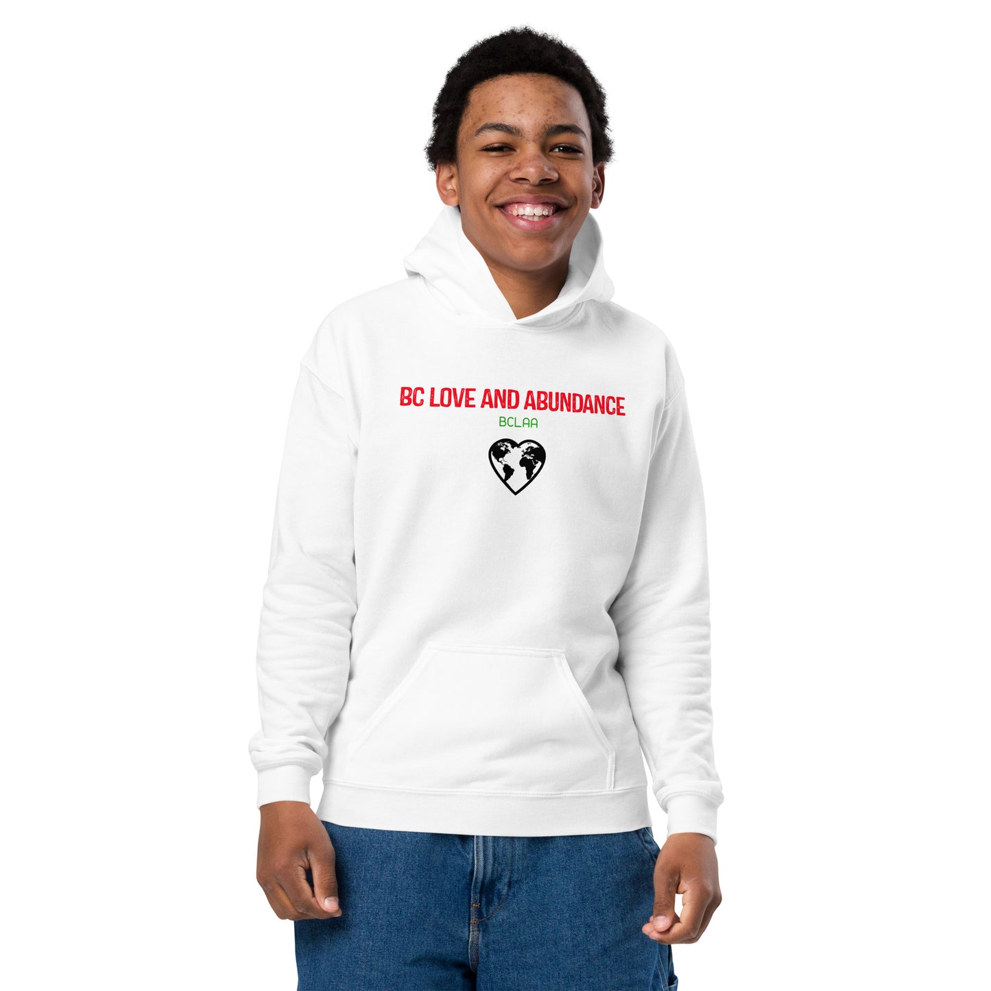 BC Love and Abundance Youth heavy blend hoodie