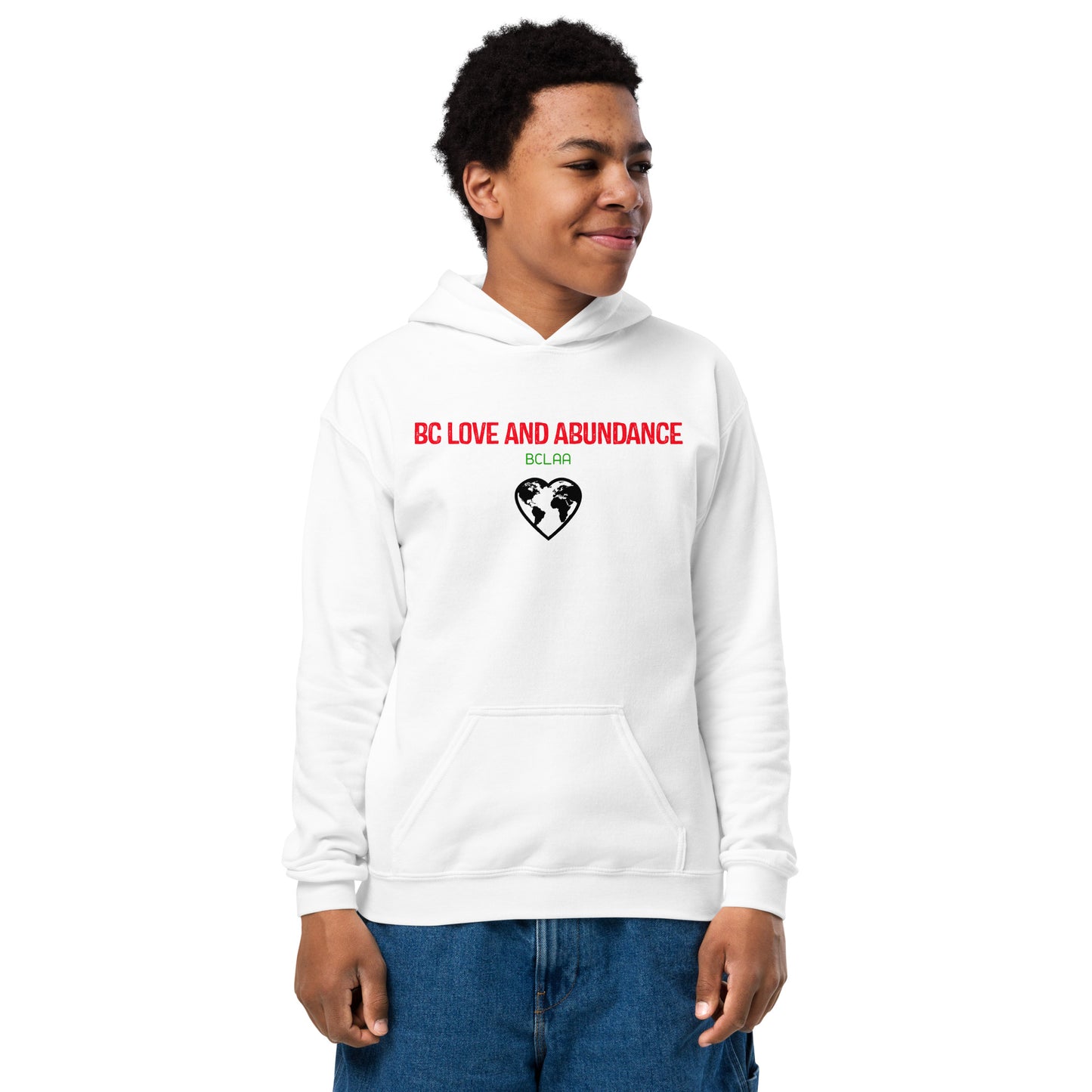 BC Love and Abundance Youth heavy blend hoodie